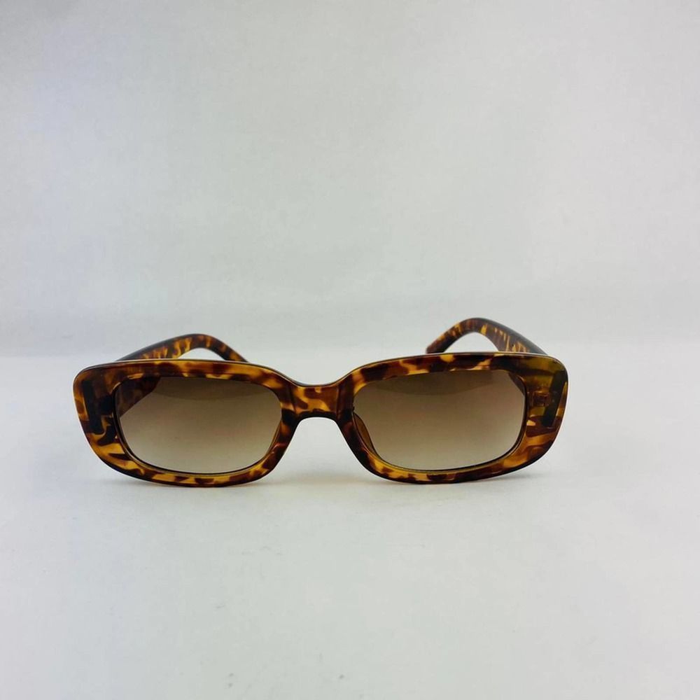 Awesome rectangular brown lens sunglasses